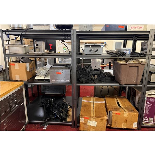 Qty 2 Metal Warehouse Shelving Units 48" x 24" x 71"H each (contents not included)