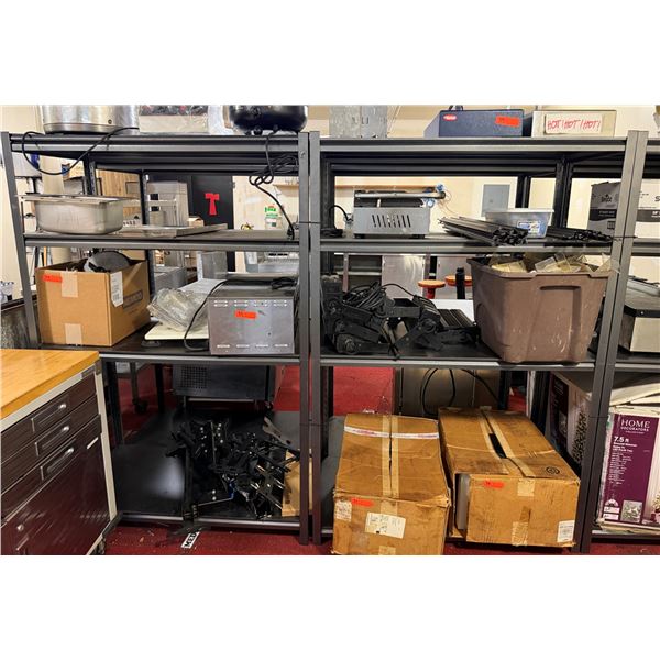 Qty 2 Metal Warehouse Shelving Units 48" x 24" x 71"H each (contents not included)
