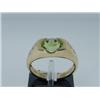 Image 1 : 10K Yellow Gold Peridot Diamond Ring.
