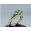 Image 2 : 10K Yellow Gold Peridot Diamond Ring.