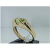 Image 3 : 10K Yellow Gold Peridot Diamond Ring.