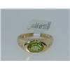 Image 4 : 10K Yellow Gold Peridot Diamond Ring.