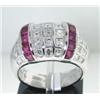 Image 1 : Salavetti  Platinum Ruby & Diamond Ring