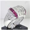 Image 2 : Salavetti  Platinum Ruby & Diamond Ring