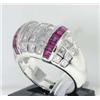 Image 3 : Salavetti  Platinum Ruby & Diamond Ring