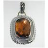 Image 2 : David Yurman Silver Citrine & Diamond Pendant