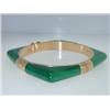 Image 2 : 14K Yellow Gold Malachite Bangle.