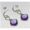 Image 3 : David Yurman Silver & Amethyst Earrings.