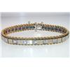 Image 1 : 14K  Two Tone Gold Diamond Bangle!!!
