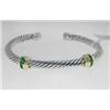 Image 1 : David Yurman 14k Yellow Gold/Silver, Emerald Bangle!