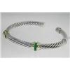 Image 2 : David Yurman 14k Yellow Gold/Silver, Emerald Bangle!