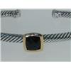 Image 2 : David Yurman 18k Yellow Gold/Silver, Onyx Bangle!