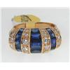Image 3 : Oscar Heyman 18k Yellow Gold Diamond & Sapphire Ring