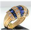 Image 6 : Oscar Heyman 18k Yellow Gold Diamond & Sapphire Ring