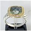 Image 1 : David Yurman Silver,18K Gold Peridot Diamond Ring.