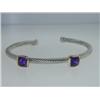 Image 1 : David Yurman 18k Yellow Gold/Silver, Amethyst Bangle!