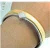 Image 1 : 18K  Two Tone Gold Diamond Bangle!!!