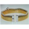 Image 3 : 18K  Two Tone Gold Diamond Bangle!!!