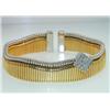 Image 4 : 18K  Two Tone Gold Diamond Bangle!!!