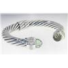 Image 2 : David Yurman Silver Prasiolite Diamond Bangle