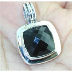 David Yurman Silver Onyx Pendant