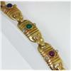 Image 2 : Salavetti 18K Yellow Gold Multi-stone, Diamond Bracelet