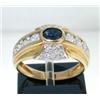 Image 1 : 10K Yellow Gold Sapphire & White Sapphire Ring