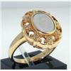 Image 2 : 14k Yellow Gold Opal Diamond Ring