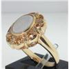 Image 3 : 14k Yellow Gold Opal Diamond Ring