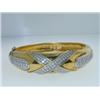 Image 1 : 18K Two-tone Gold Diamond Bangle.