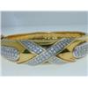 Image 2 : 18K Two-tone Gold Diamond Bangle.