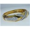 Image 4 : 18K Two-tone Gold Diamond Bangle.