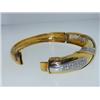 Image 5 : 18K Two-tone Gold Diamond Bangle.
