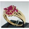 Image 2 : 10K Yellow Gold Ruby Ring