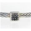 Image 2 : David Yurman Silver Onyx Bangle.