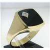 Image 1 : 14K Yellow Gold Onyx  & Diamond Ring
