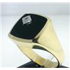 Image 2 : 14K Yellow Gold Onyx  & Diamond Ring