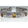 Image 5 : Judith Ripka Silver Citrine & Diamonique Bangle