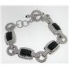 Image 1 : Judith Ripka Silver Onyx Bracelet.