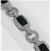 Image 3 : Judith Ripka Silver Onyx Bracelet.