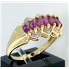 Image 3 : 14K Yellow Gold Ruby & Diamond Ring