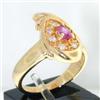 Image 3 : 14K Yellow Gold Ruby & Diamond Ring