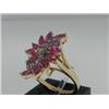 Image 5 : 14K Yellow Gold Rhodolite & Diamond Ring