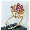 Image 2 : 14K Yellow Gold Ruby Ring