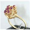 Image 3 : 14K Yellow Gold Ruby Ring