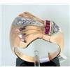 Image 1 : 14K 2-tone Gold Ruby & Diamond  Ring