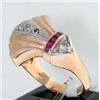 Image 2 : 14K 2-tone Gold Ruby & Diamond  Ring