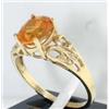 Image 2 : 10K Yellow Gold Citrine Ring