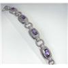 Image 1 : Judith Ripka Silver Amethyst Bracelet.