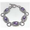 Image 2 : Judith Ripka Silver Amethyst Bracelet.